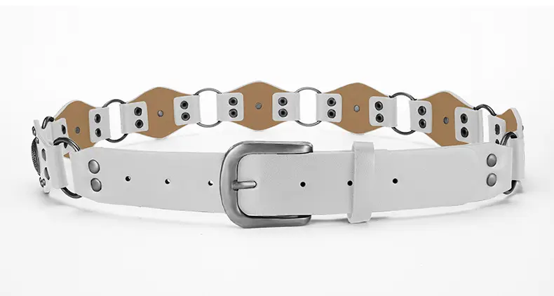 Retro Western Belt with Metal Studded Seal & Air Eye Closure — feature 50