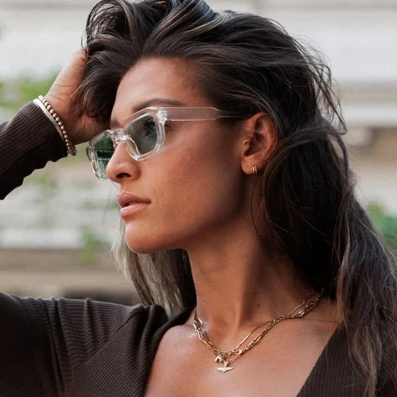 Black Yellow Square Sunglasses for Women — feature 10