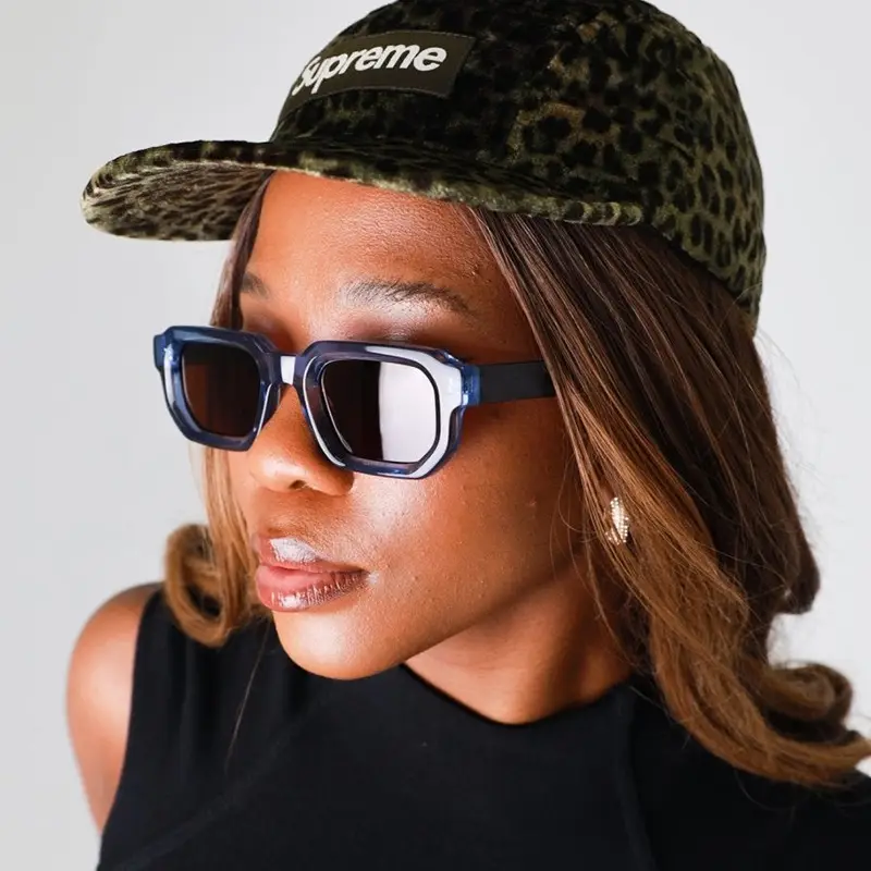 Black Yellow Square Sunglasses for Women — feature 8