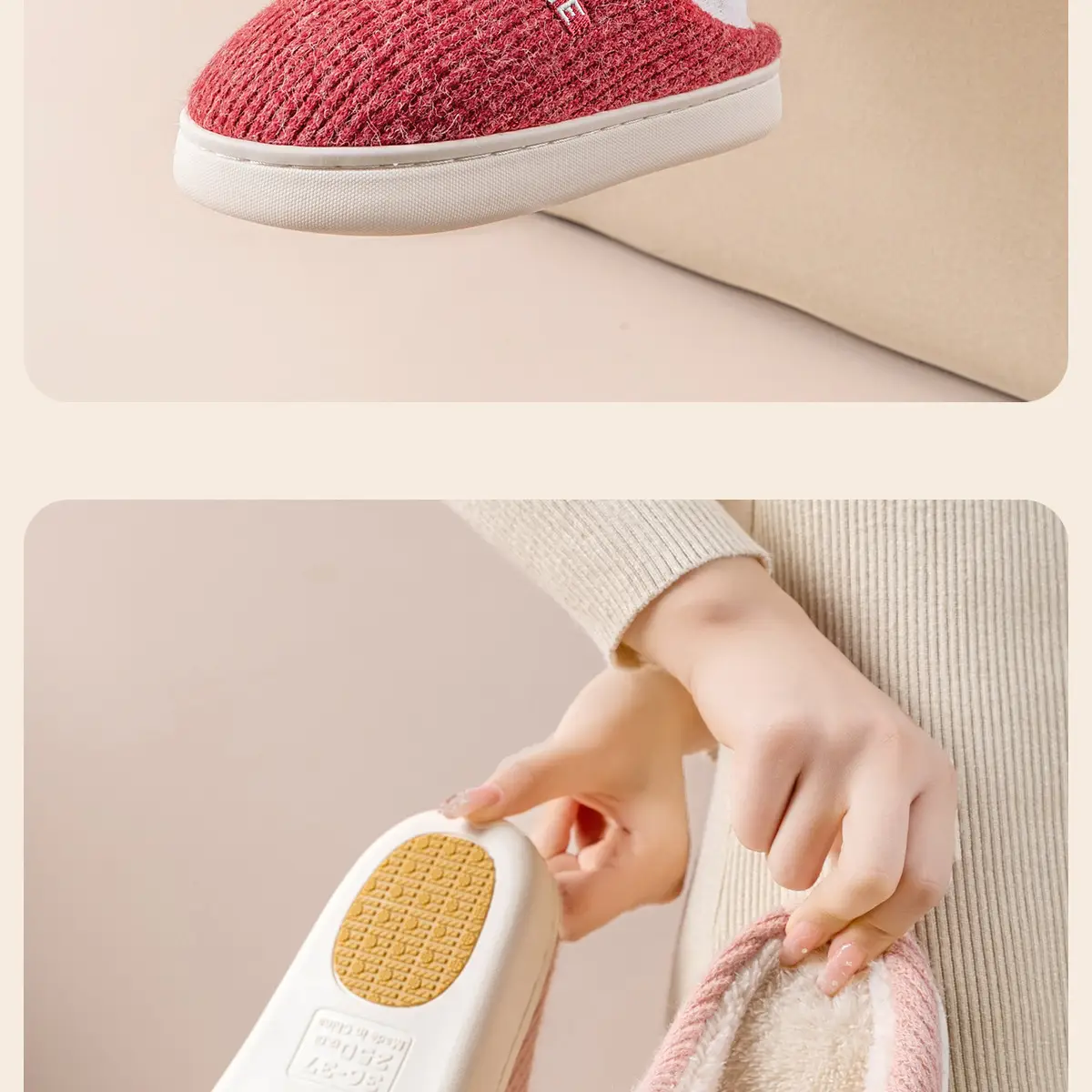 Non-Slip Cotton Slippers Ladies Winter 2025 — feature 20