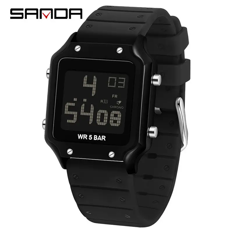 Pink Square Digital Watch with 72H Display - Image 15