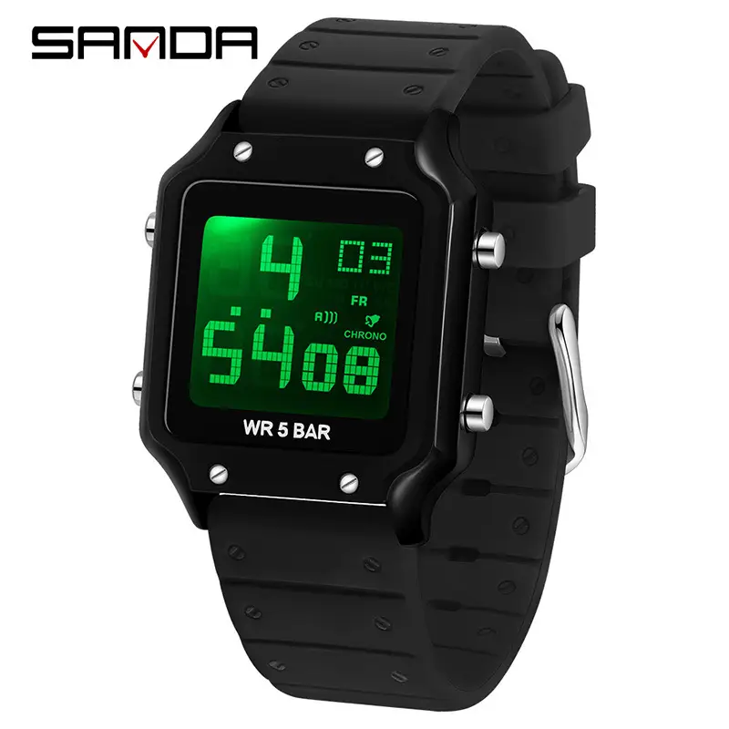 Pink Square Digital Watch with 72H Display - Image 10