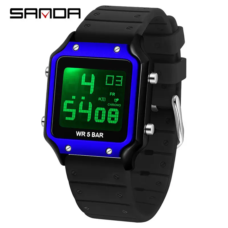 Pink Square Digital Watch with 72H Display - Image 6