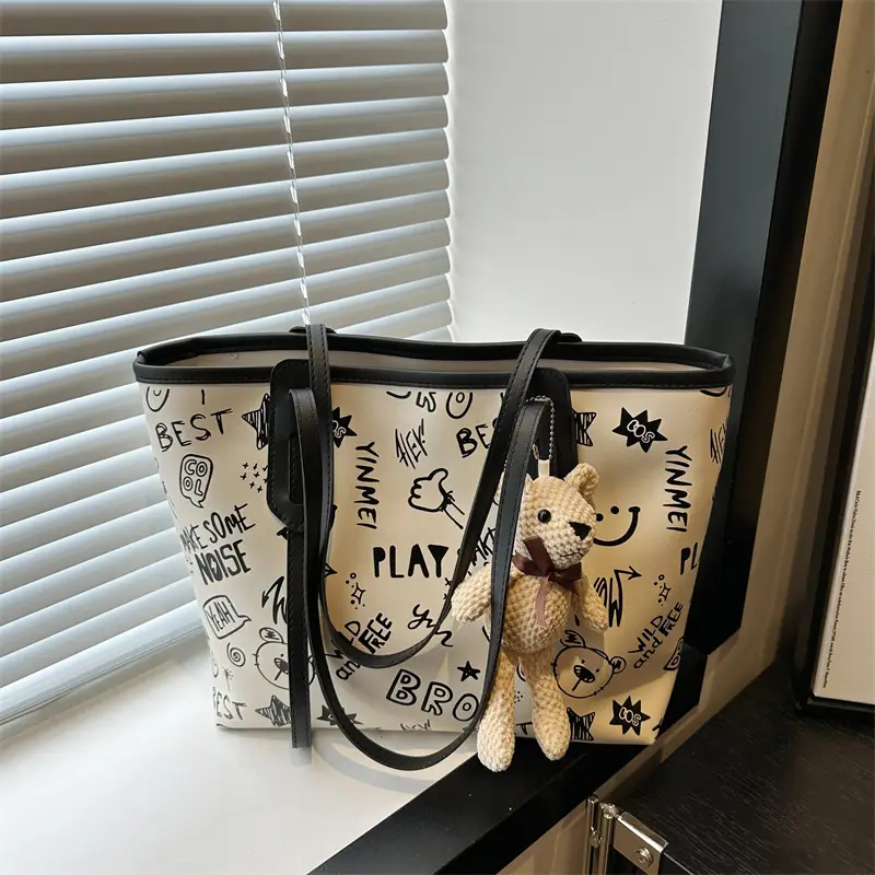 Women Large Capacity Graffiti Tote Bag Shoulder Bag 2024 - Image 10