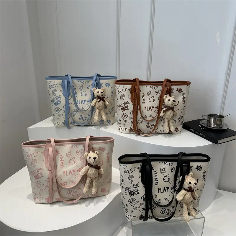 Women Large Capacity Graffiti Tote Bag Shoulder Bag 2024 - Image 12