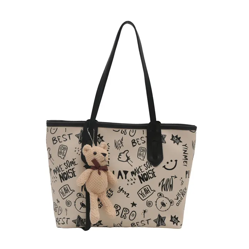 Women Large Capacity Graffiti Tote Bag Shoulder Bag 2024 - Image 13