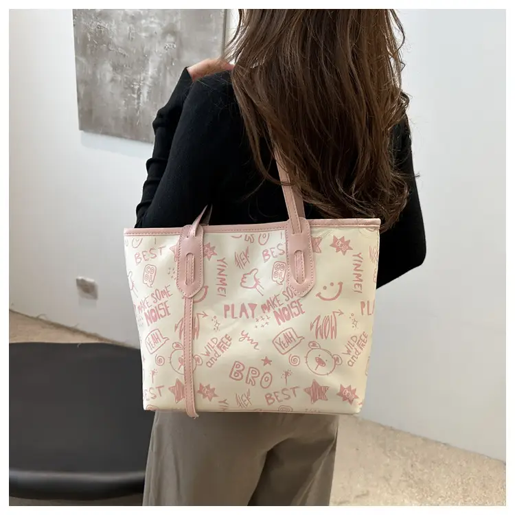 Women Large Capacity Graffiti Tote Bag Shoulder Bag 2024 — feature 13