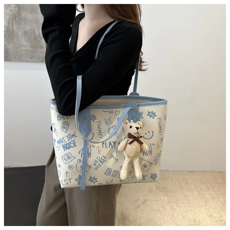 Women Large Capacity Graffiti Tote Bag Shoulder Bag 2024 — feature 17