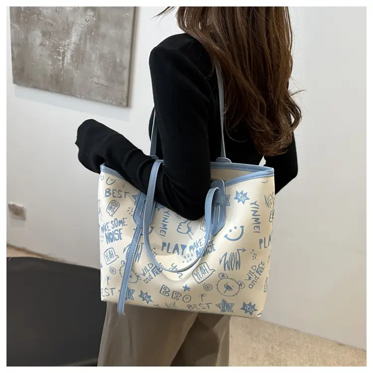 Women Large Capacity Graffiti Tote Bag Shoulder Bag 2024 — feature 20