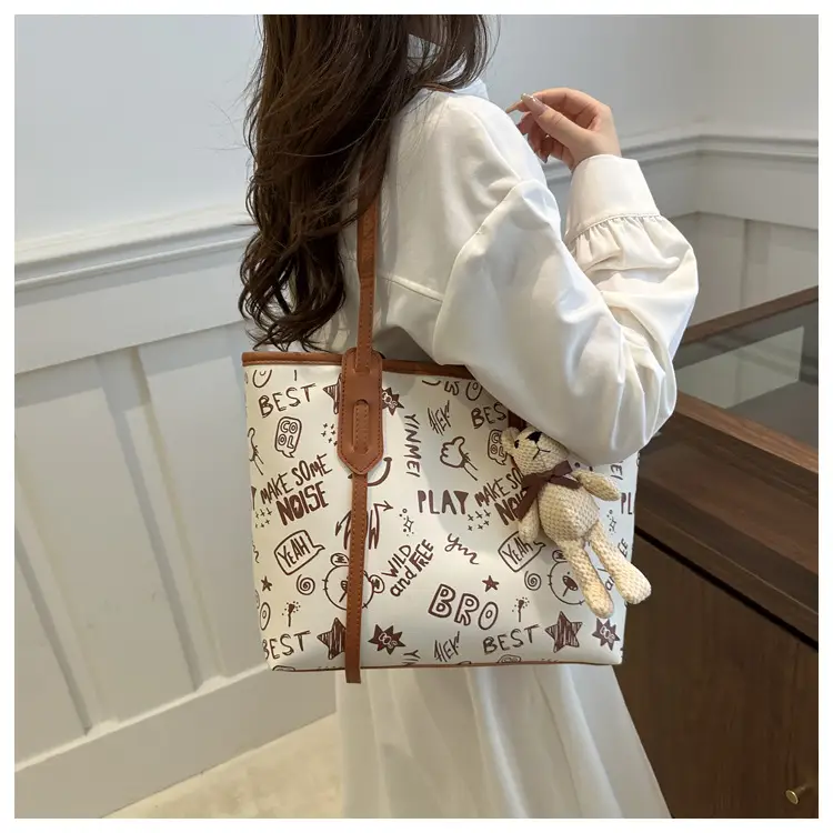 Women Large Capacity Graffiti Tote Bag Shoulder Bag 2024 — feature 21