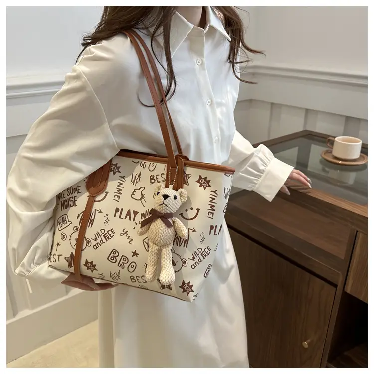 Women Large Capacity Graffiti Tote Bag Shoulder Bag 2024 — feature 24