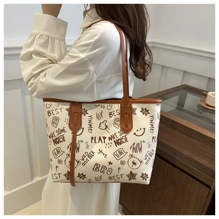 Women Large Capacity Graffiti Tote Bag Shoulder Bag 2024 — feature 25