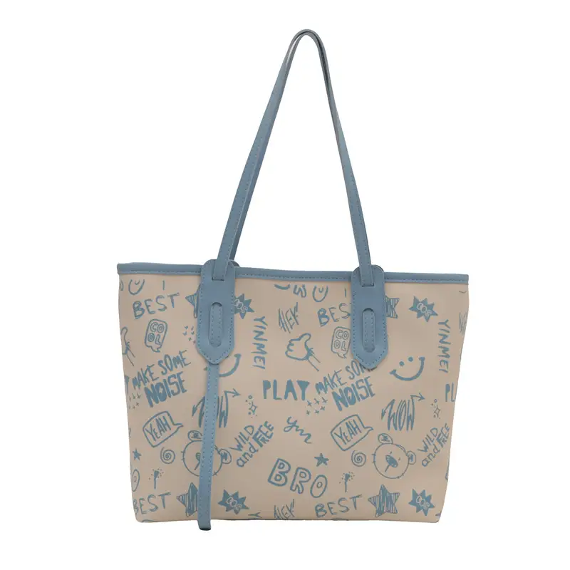 Women Large Capacity Graffiti Tote Bag Shoulder Bag 2024 - Image 2