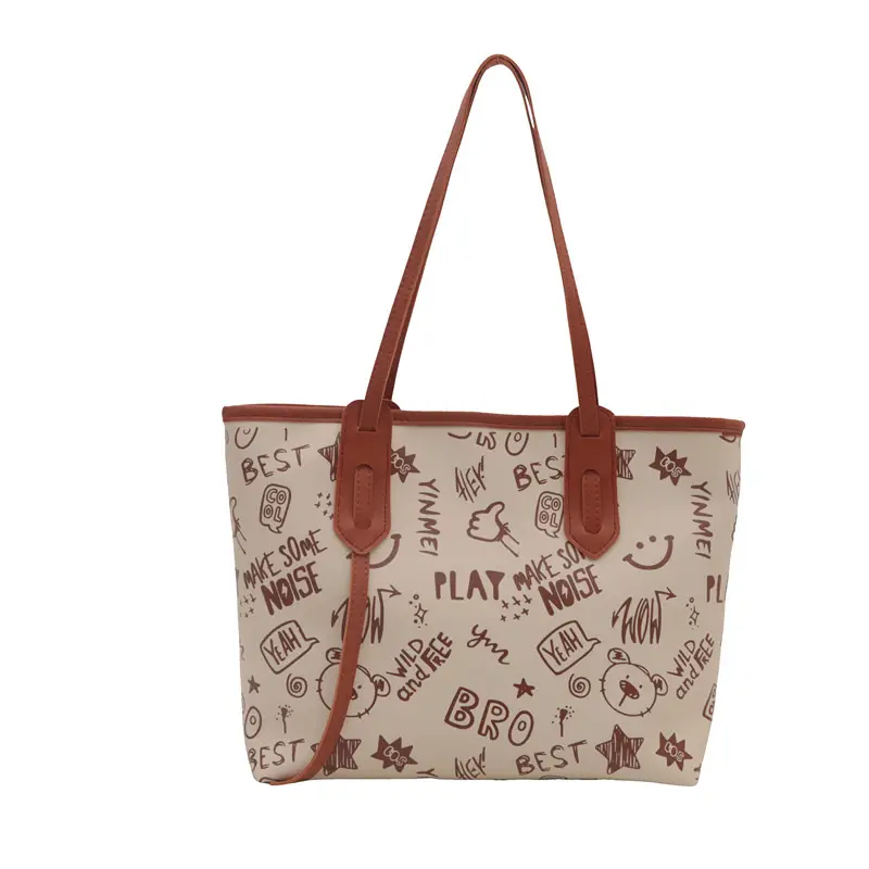 Women Large Capacity Graffiti Tote Bag Shoulder Bag 2024 - Image 3