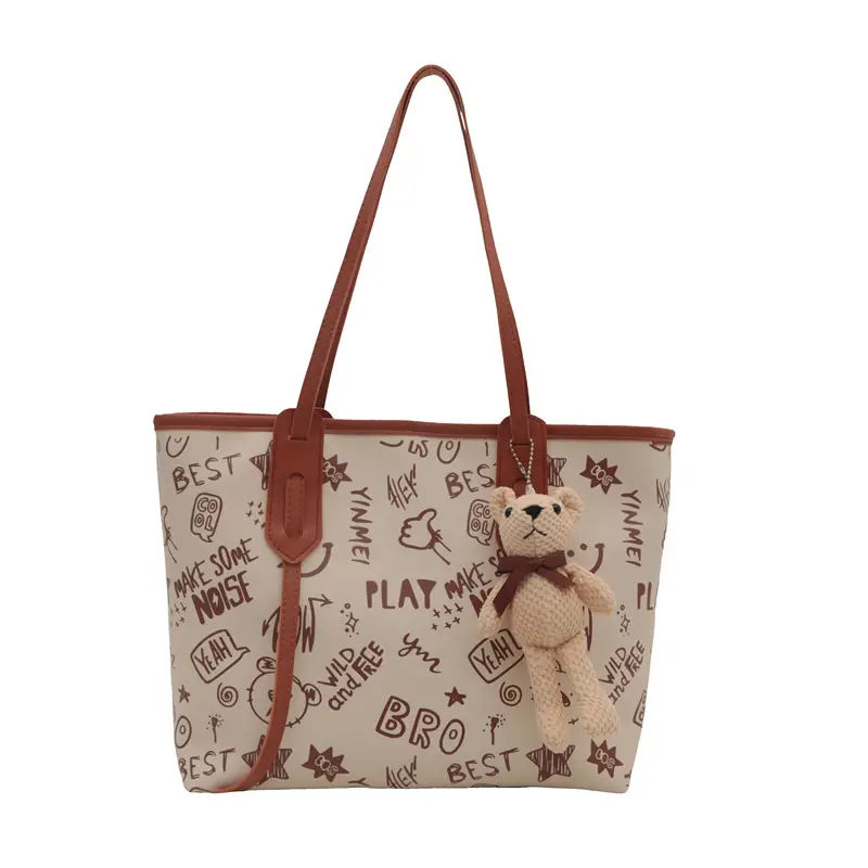 Women Large Capacity Graffiti Tote Bag Shoulder Bag 2024 - Image 7