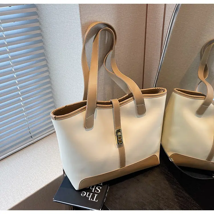 Large Capacity Women's Black Shoulder Tote Bag — feature 23