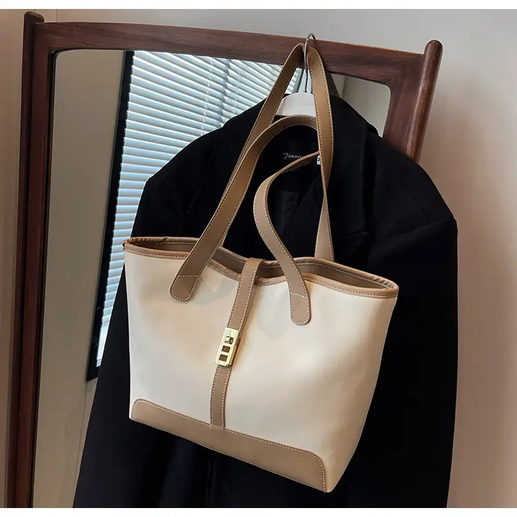 Large Capacity Women's Black Shoulder Tote Bag — feature 25