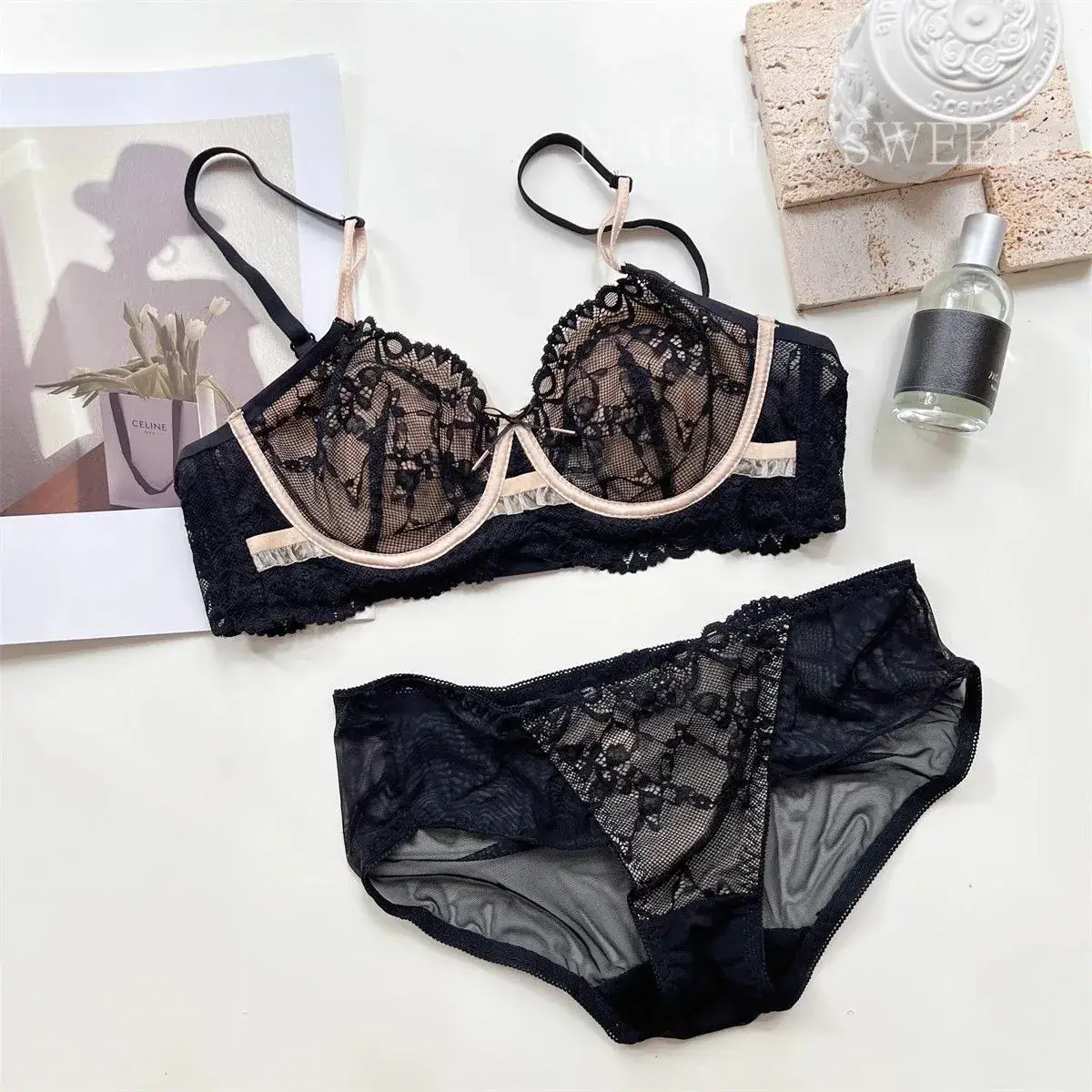 New Sexy Underwear Women's Anti-Sagging Ultra-Thin Bra Set - Image 5