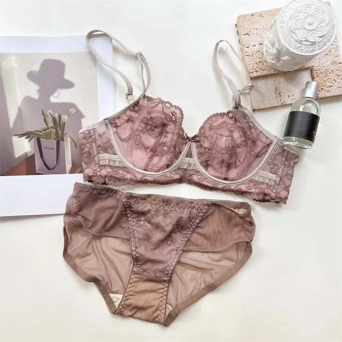 New Sexy Underwear Women's Anti-Sagging Ultra-Thin Bra Set - Image 6