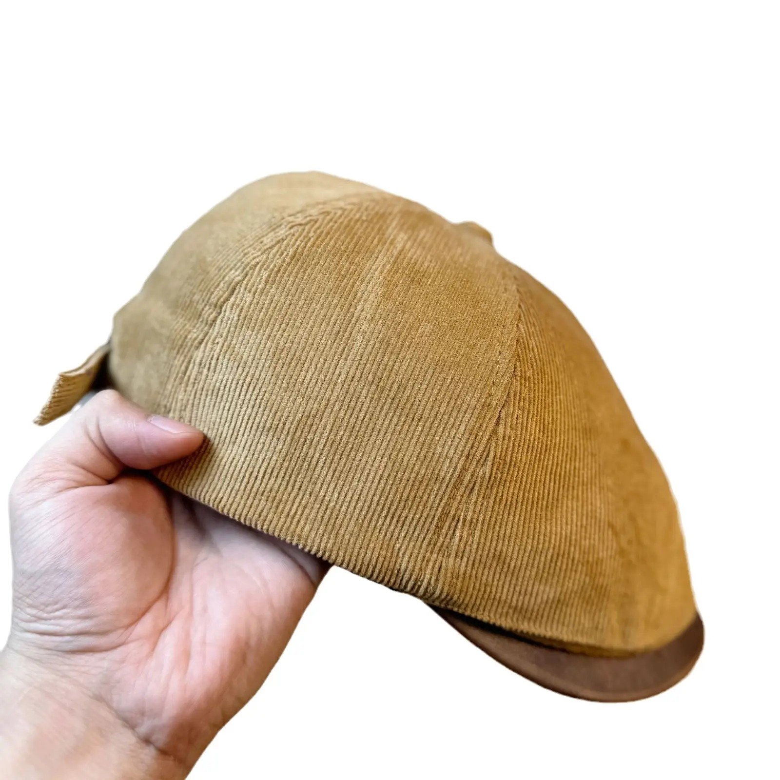 New Style Women's Brown Corduroy Brim Hat