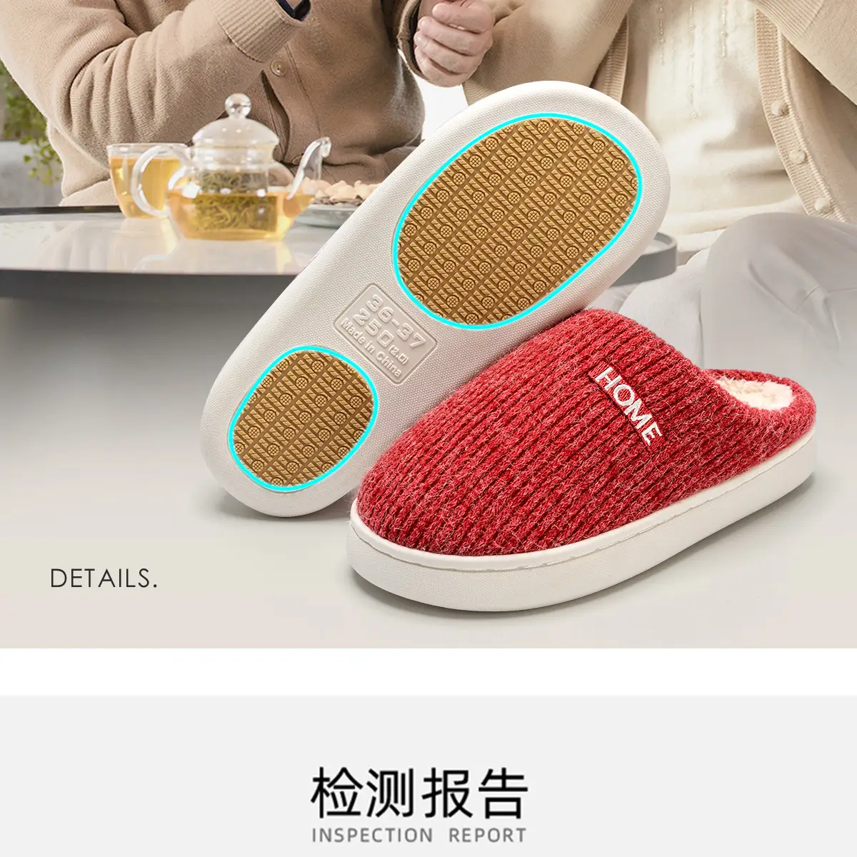 Non-Slip Cotton Slippers for Elderly Winter Women's 2025 — feature 2