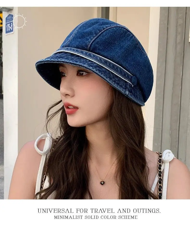 360° Wide Angle Denim Bucket Hat for Girls — feature 12