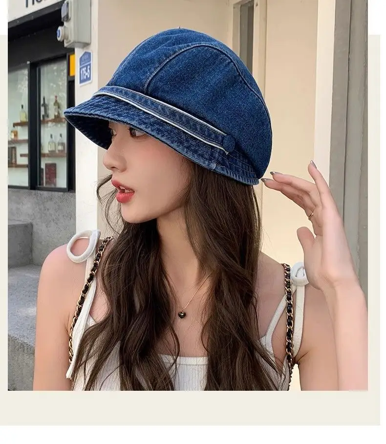 360° Wide Angle Denim Bucket Hat for Girls — feature 13