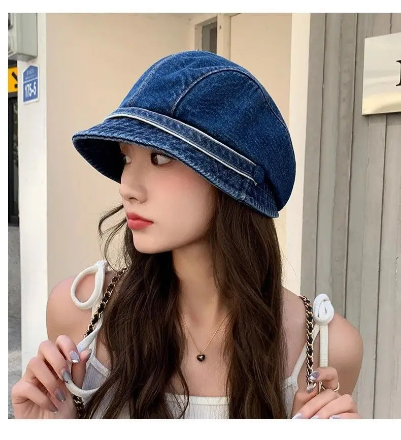 360° Wide Angle Denim Bucket Hat for Girls — feature 14