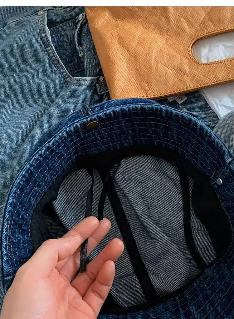 360° Wide Angle Denim Bucket Hat for Girls — feature 18