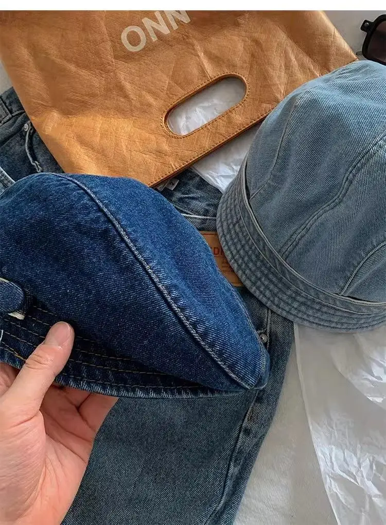 360° Wide Angle Denim Bucket Hat for Girls — feature 19