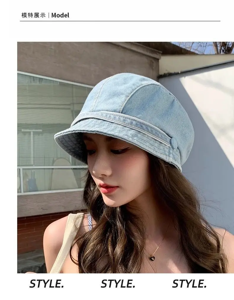 360° Wide Angle Denim Bucket Hat for Girls — feature 9
