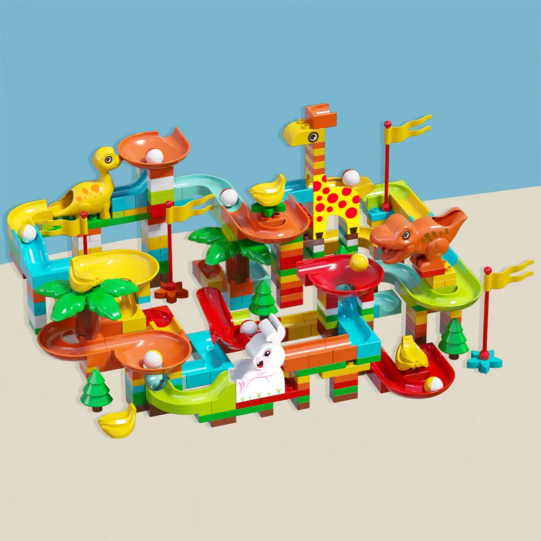 Compatible with Lego large particle slide blocks track ball puzzle assembly DIY toys wholesale 3-6 years old boys and girls