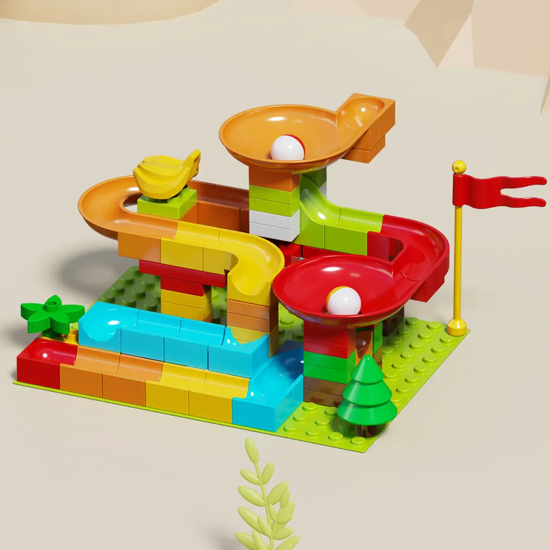 Compatible with Lego large particle slide blocks track ball puzzle assembly DIY toys wholesale 3-6 years old boys and girls