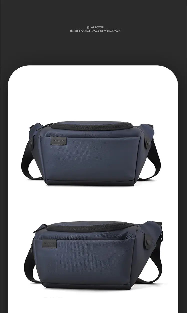 Men's Black Crossbody Bag with Adjustable Strap — feature 24