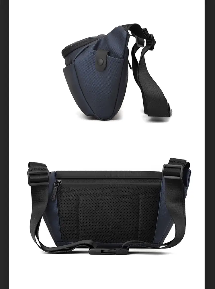 Men's Black Crossbody Bag with Adjustable Strap — feature 25