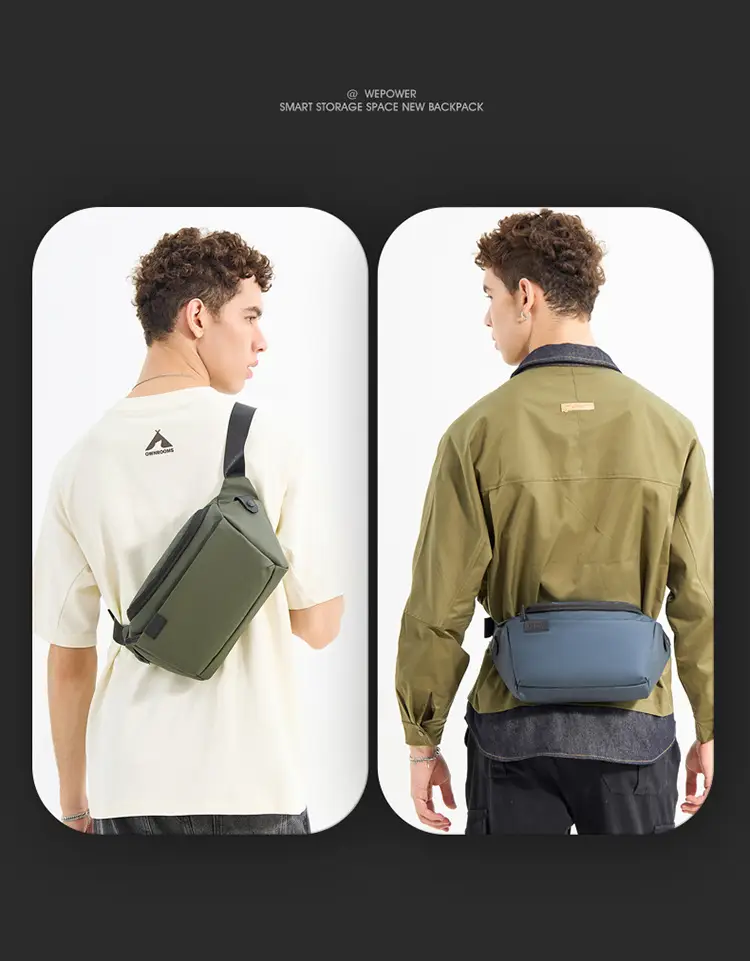 Men's Black Crossbody Bag with Adjustable Strap — feature 3
