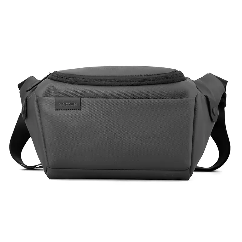 Men's Black Crossbody Bag with Adjustable Strap - Image 2