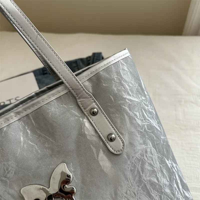 Women's Silver Handbag with Handle 2024 New Arrival - Image 8