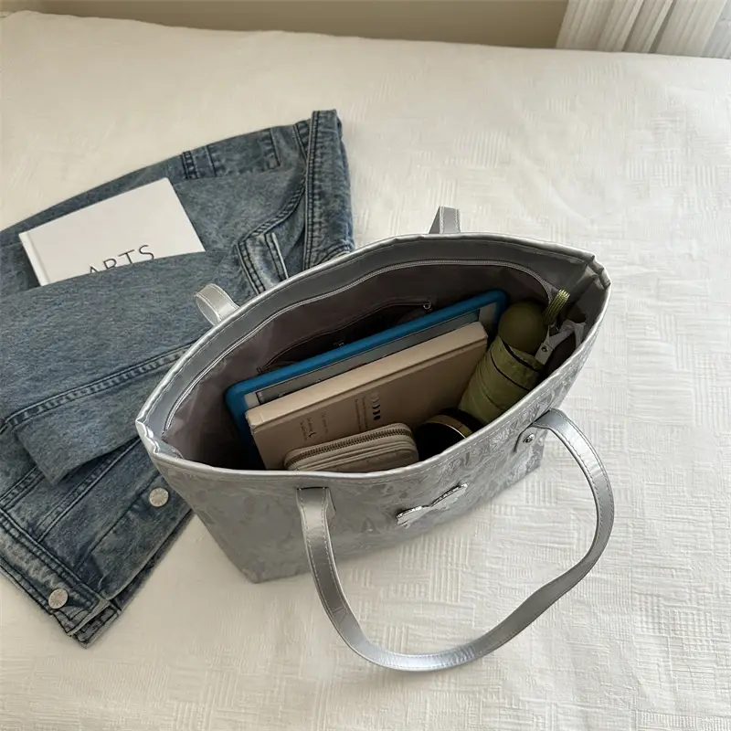 Women's Silver Handbag with Handle 2024 New Arrival - Image 9