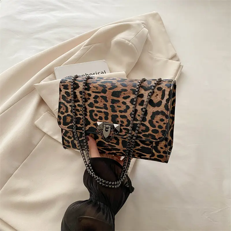 Leopard Print Chain Bag for Women Summer 2024 - Image 3