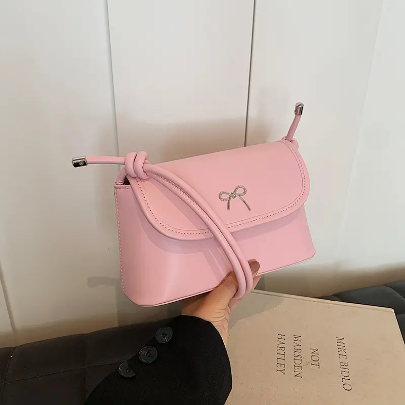 Korean Style Bow Bag for Women Silver Single Shoulder - Image 6