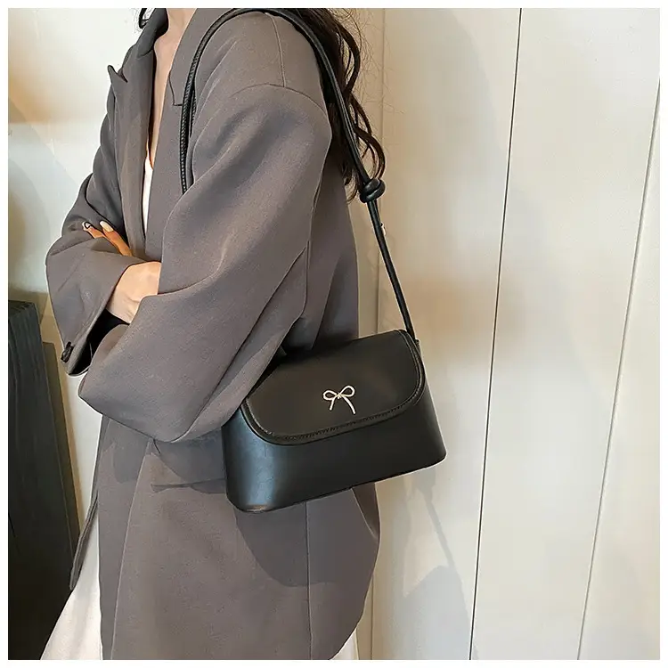 Korean Style Bow Bag for Women Silver Single Shoulder — feature 16