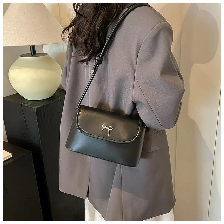 Korean Style Bow Bag for Women Silver Single Shoulder — feature 17
