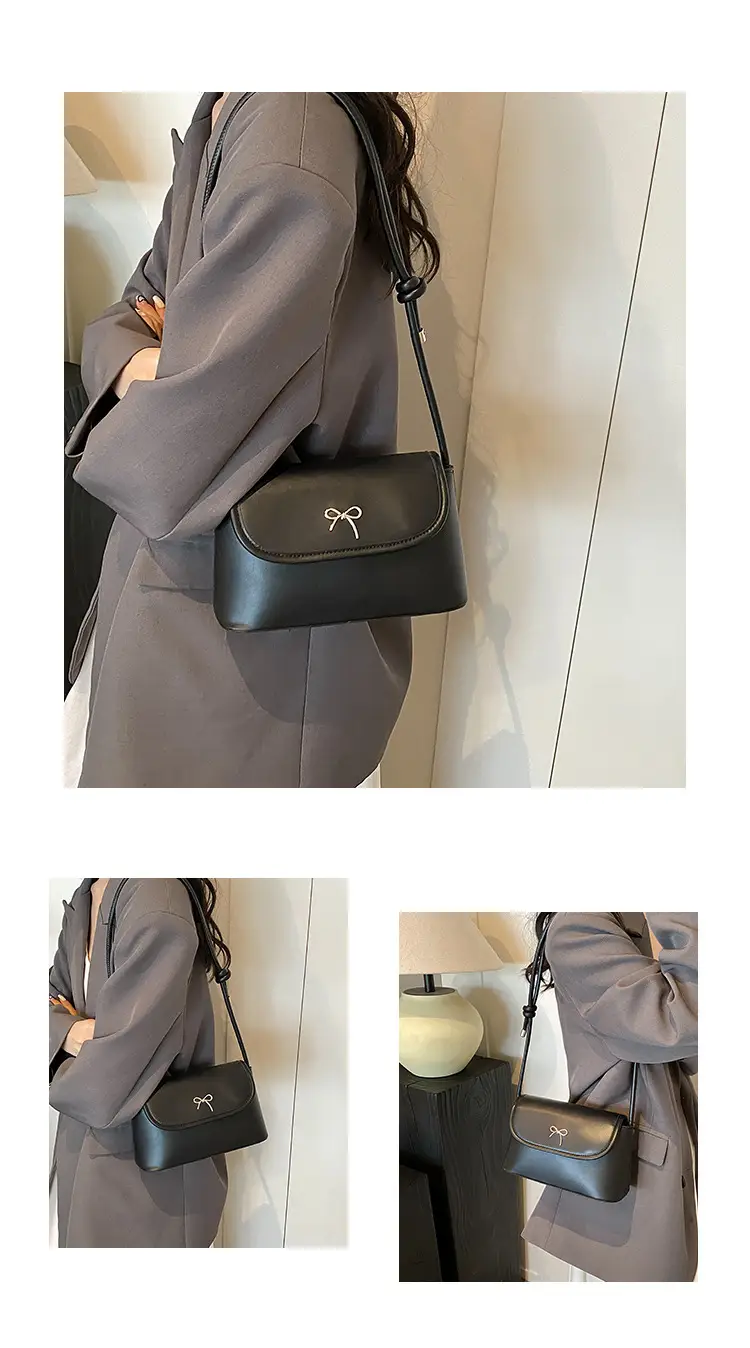 Korean Style Bow Bag for Women Silver Single Shoulder — feature 20