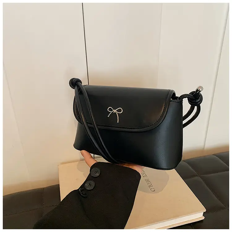 Korean Style Bow Bag for Women Silver Single Shoulder — feature 24