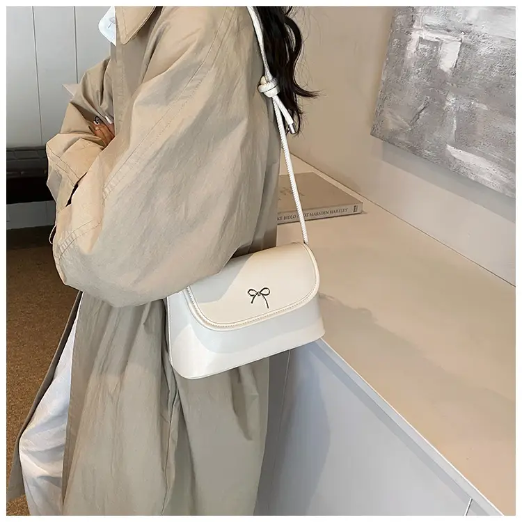 Korean Style Bow Bag for Women Silver Single Shoulder — feature 8