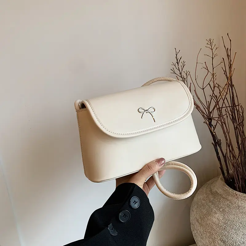 Korean Style Bow Bag for Women Silver Single Shoulder - Image 2
