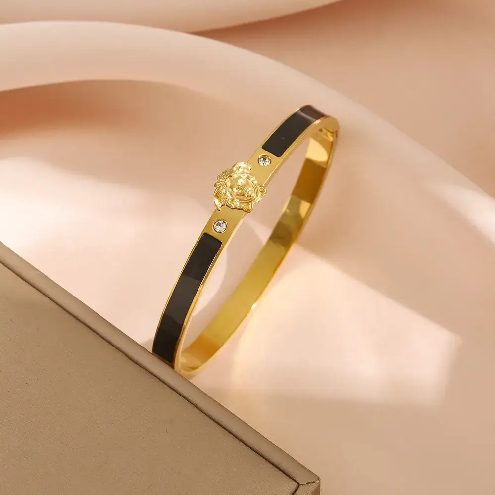 Titanium Steel Bracelet Gold White European American