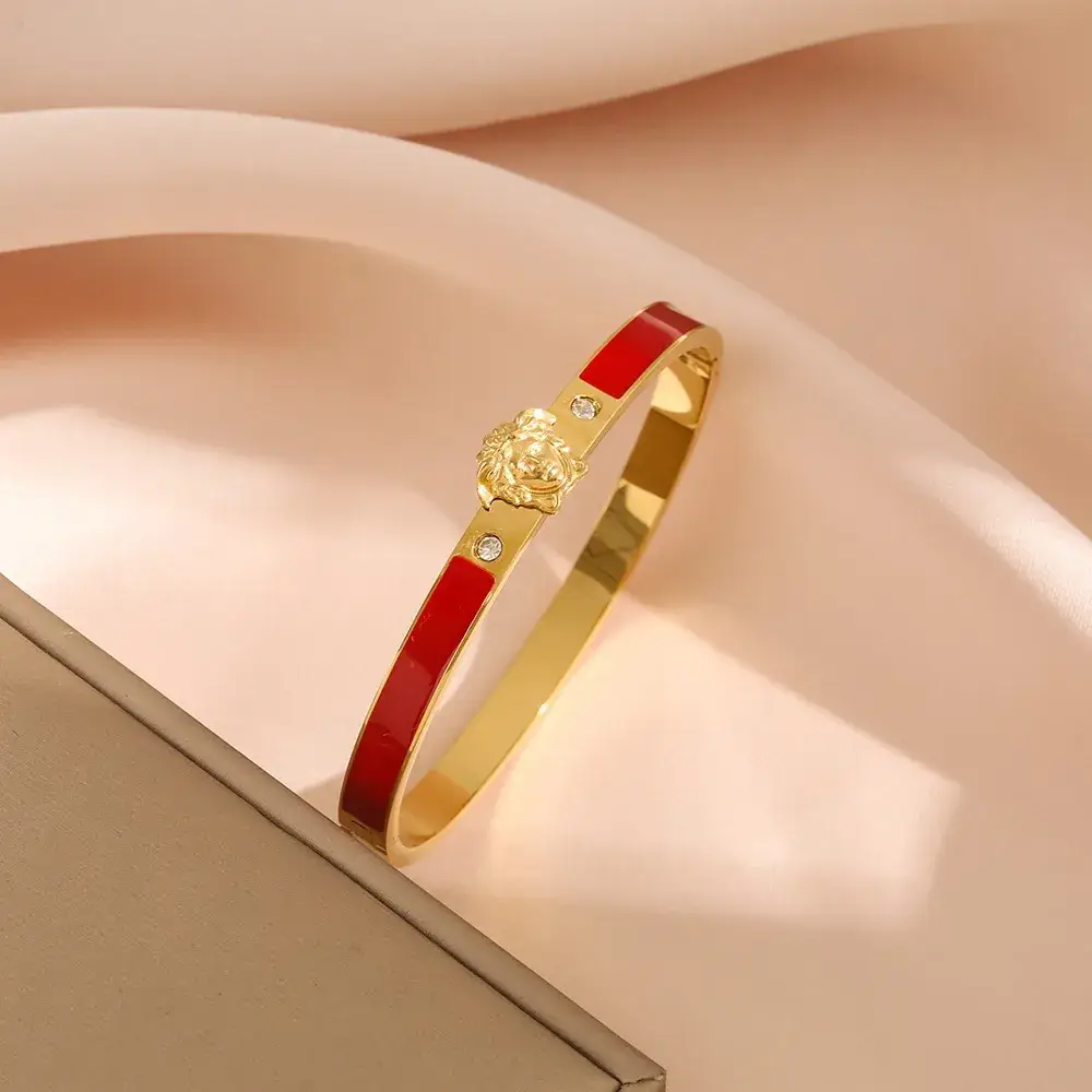 Titanium Steel Bracelet Gold White European American
