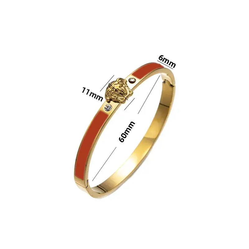 Titanium Steel Bracelet Gold White European American